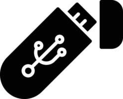 icono de glifo usb vector