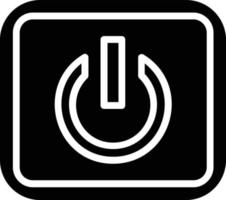 Power Button Glyph Icon vector