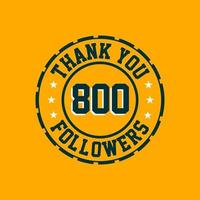 gracias celebración de 800 seguidores vector