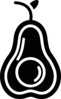 Avocado Glyph Icon vector