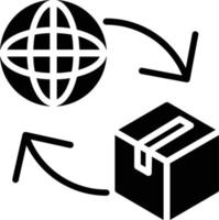 Import Glyph Icon vector