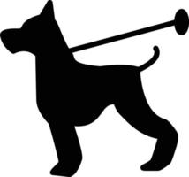 Dog Walking Glyph Icon vector