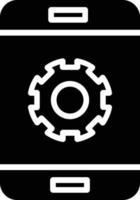 Setting Glyph Icon vector