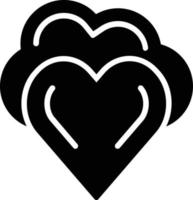 icono de glifo de corazón vector