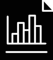 Bar Chart Glyph Icon vector