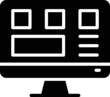 Web Design Glyph Icon vector