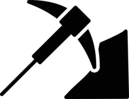 Pickaxe Glyph Icon vector