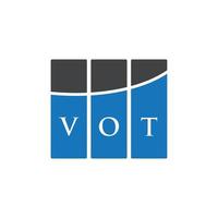 diseño de logotipo de letra de voto sobre fondo blanco. concepto creativo del logotipo de la letra de las iniciales de vot. diseño de carta de voto. vector