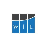 diseño de logotipo de letra wjl sobre fondo blanco. concepto de logotipo de letra de iniciales creativas wjl. diseño de letras wjl. vector