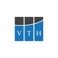 VTH letter logo design on WHITE background. VTH creative initials letter logo concept. VTH letter design. vector