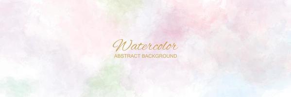 Abstract colorful pastel watercolor horizontal texture rectangle background designed with earth tone watercolor stains. vector illustration