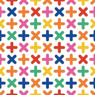 Abstract vector pattern design. Seamless pattern with colorful simple shapes. Geometric shape modern stylish texture.
