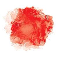 Red watercolor on white background. It is a hand drawn. The color splashing in the paper. vector