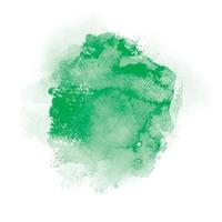 Green watercolor on white background. It is a hand drawn. The color splashing in the paper. vector