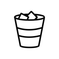 vector de icono de refresco delicioso. ilustración de símbolo de contorno aislado