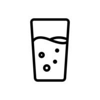 vector de icono de bebida gaseosa. ilustración de símbolo de contorno aislado