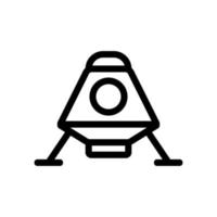 Spaceship icon vector. Isolated contour symbol illustration vector