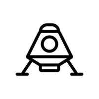 Spaceship icon vector. Isolated contour symbol illustration vector