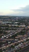 Beautiful Aerial high angle Vertical View of England Great Britain's Landscape Cityscape video