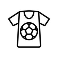 vector de icono de aficionado al fútbol de ropa. ilustración de símbolo de contorno aislado