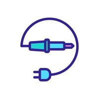 soldering iron with cord icon vector outline illustration