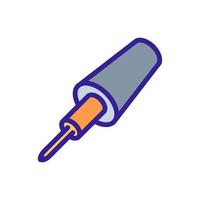 heater soldering iron front view icon vector outline illustration