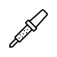 nichrome soldering iron heater icon vector outline illustration