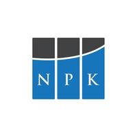 diseño de logotipo de letra npk sobre fondo blanco. concepto de logotipo de letra de iniciales creativas npk. diseño de letras npk. vector