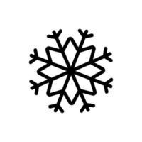 Winter snowflake icon vector. Isolated contour symbol illustration vector