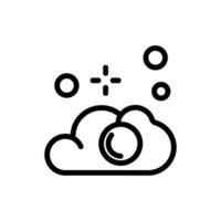 foam, bubbles icon vector. Isolated contour symbol illustration vector