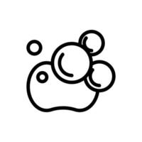 foam, bubbles icon vector. Isolated contour symbol illustration vector