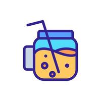 Delicious soda icon vector. Isolated contour symbol illustration vector