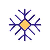 Beautiful snowflake icon vector. Isolated contour symbol illustration vector