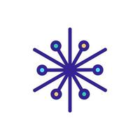 Beautiful snowflake icon vector. Isolated contour symbol illustration vector