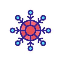 Beautiful snowflake icon vector. Isolated contour symbol illustration vector