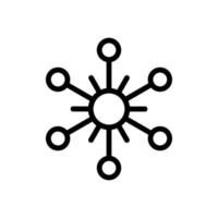 hermoso vector de icono de copo de nieve. ilustración de símbolo de contorno aislado