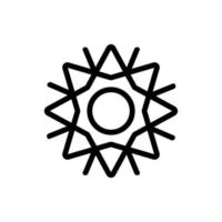 Beautiful snowflake icon vector. Isolated contour symbol illustration vector