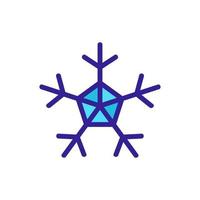 Winter snowflake icon vector. Isolated contour symbol illustration vector