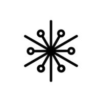 Beautiful snowflake icon vector. Isolated contour symbol illustration vector