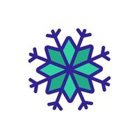 Winter snowflake icon vector. Isolated contour symbol illustration vector