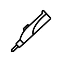 battery soldering iron icon vector outline illustration