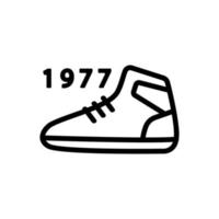 ilustración de contorno de vector de icono de zapatos viejos