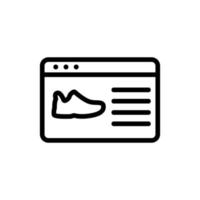ilustración de contorno de vector de icono de tarjeta de zapato de descuento
