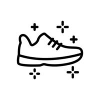 ilustración de contorno de vector de icono de zapatillas de deporte de buen aspecto