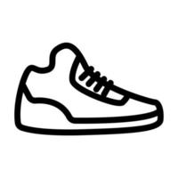 Sneakers icon vector. Isolated contour symbol illustration vector