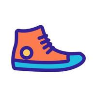 Sneakers icon vector. Isolated contour symbol illustration vector