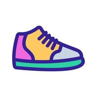 Sneakers icon vector. Isolated contour symbol illustration vector