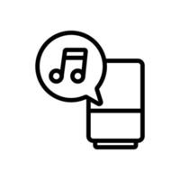 voice control icon vector. Isolated contour symbol illustration vector