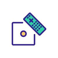 vcr remote control icon vector outline illustration