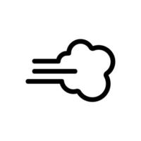 the smell of the icon vector. Isolated contour symbol illustration vector